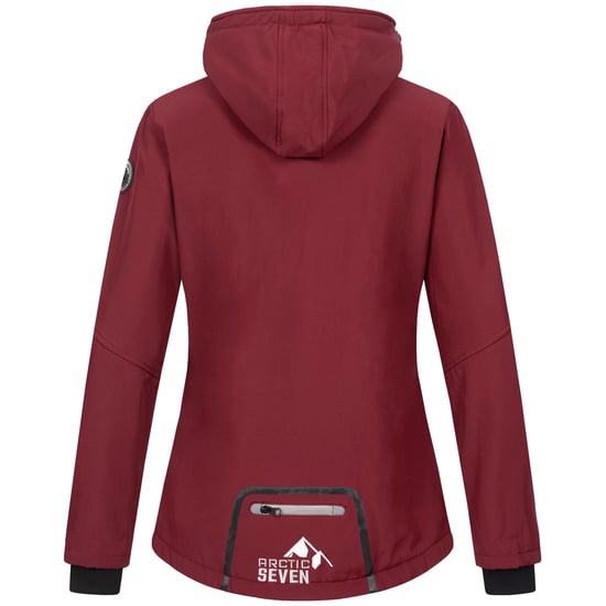 Arctic Seven Dames Softshelljas Rood-Grijs - Image 4