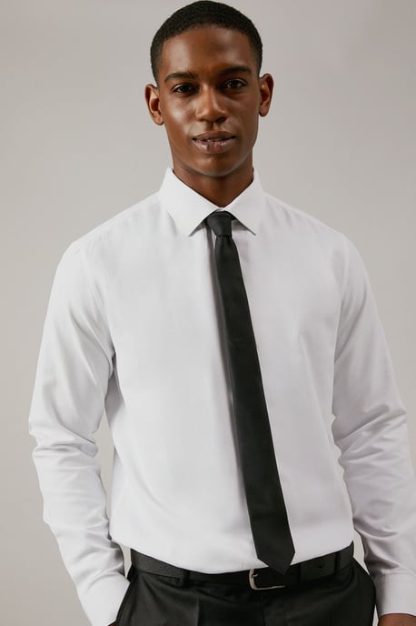 Black Textured Tie - Image 2