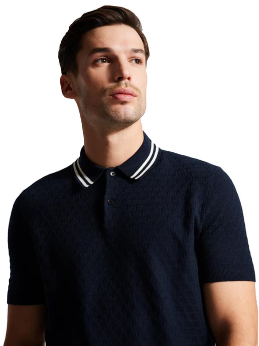 Ted Baker Heren Gestikt Poloshirt - MAHANA - Image 4