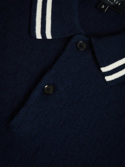 Ted Baker Heren Gestikt Poloshirt - MAHANA - Image 5