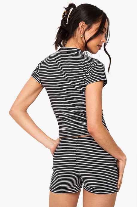 Striped Cap Sleeve Top - Image 2