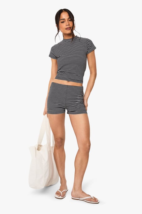 Striped Cap Sleeve Top - Image 3