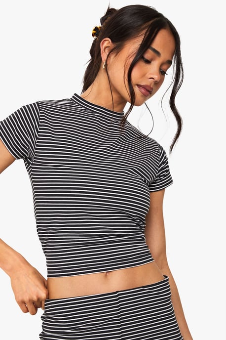 Striped Cap Sleeve Top - Image 4