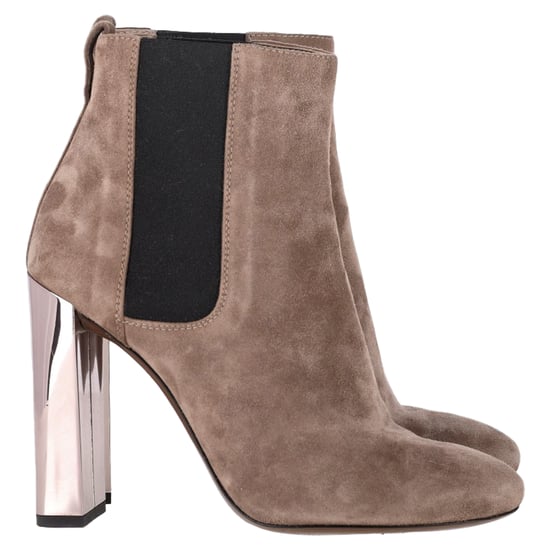 Fendi High-Heeled Chelsea Boots in Brown Suede - Image 1