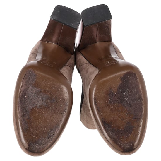 Fendi High-Heeled Chelsea Boots in Brown Suede - Image 6