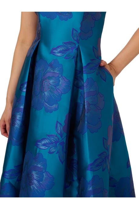 Floral Jacquard High Low Dress - Image 3