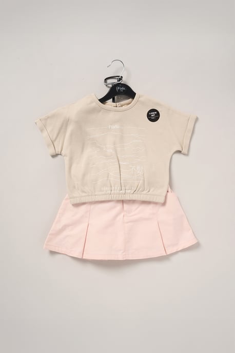 T-Shirt. Skort and Belt Purse Outfit Set - Image 2