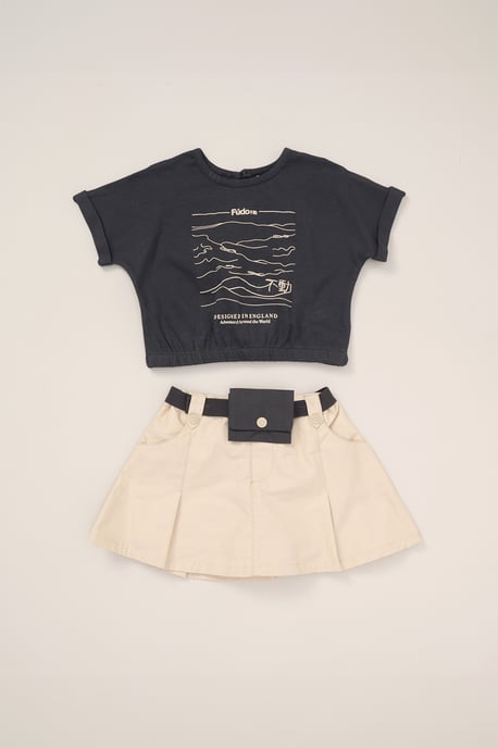 T-Shirt. Skort and Belt Purse Outfit Set - Image 1