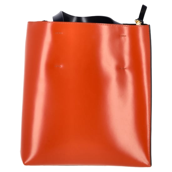 Marni Museo Small Tote Bag in Orange Leather - Image 3