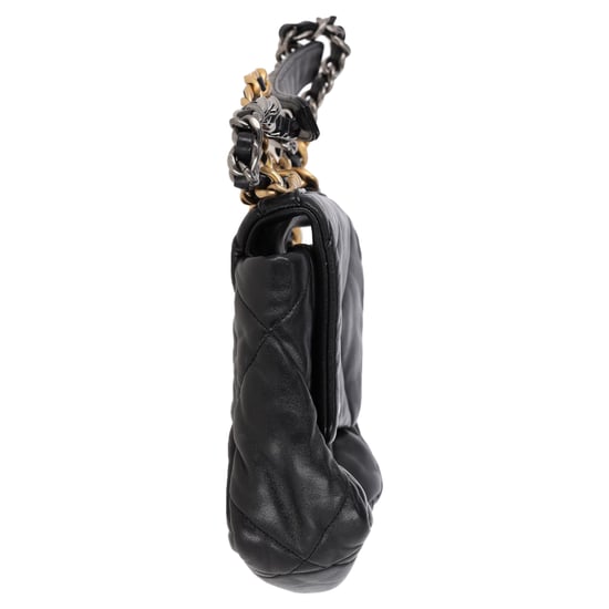 Chanel Quilted Chanel 19 Large Flap Bag in Black Leather - Image 3