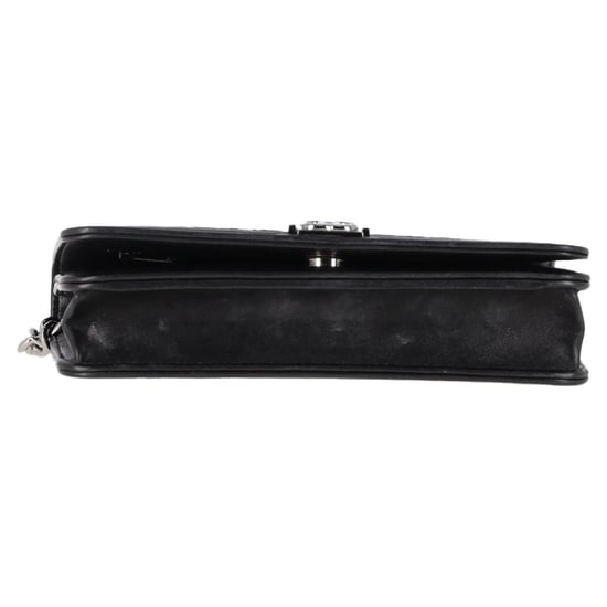 Chanel Old Medium Boy Beaded Shoulder Bag in Black Calf Leather - Image 4