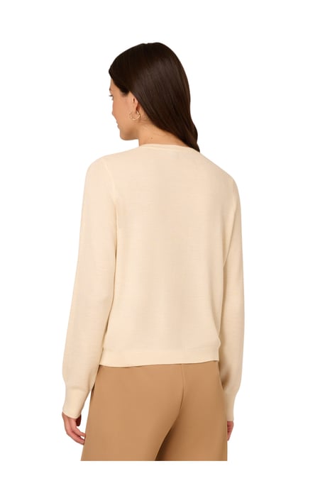 Long Sleeve Button Front Cardigan Sweater With Chest Pockets - Image 2