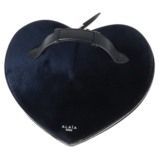 Alaïa Le Cœur Heart Clutch in Blue Velvet - Image 2