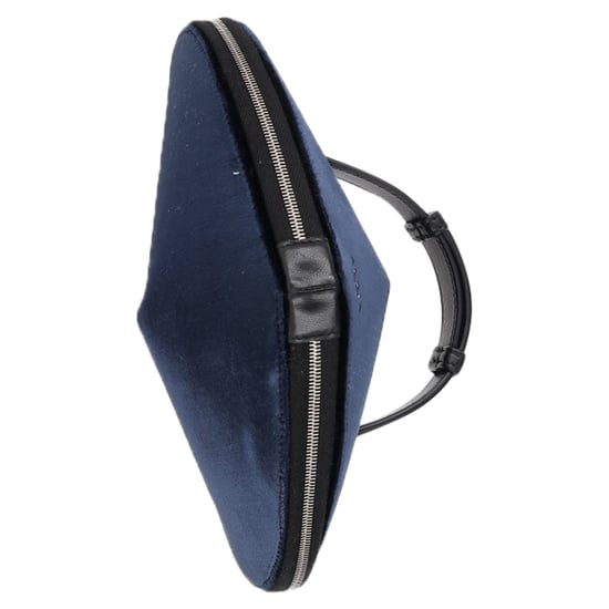 Alaïa Le Cœur Heart Clutch in Blue Velvet - Image 3