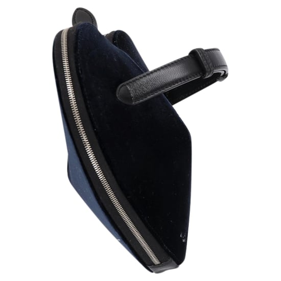 Alaïa Le Cœur Heart Clutch in Blue Velvet - Image 4