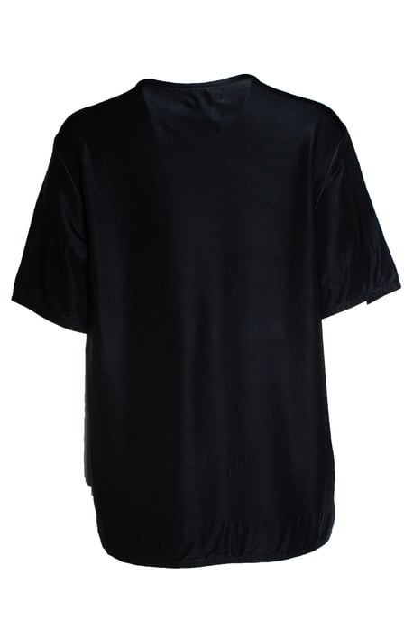 black shiny short sleeve top - Image 3