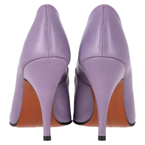 Victoria Beckham Pointed Toe Pumps in Purple Leather - Image 5