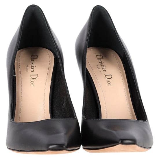 Christian Dior Vierkante Neus Pumps in Zwart Leer - Image 2