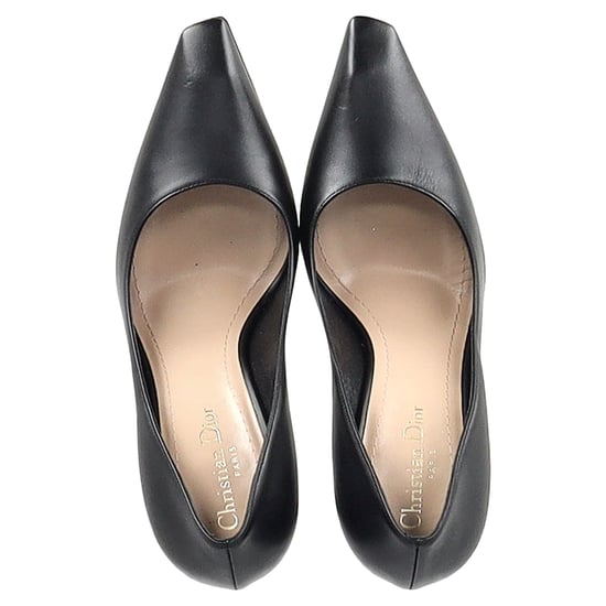 Christian Dior Vierkante Neus Pumps in Zwart Leer - Image 3