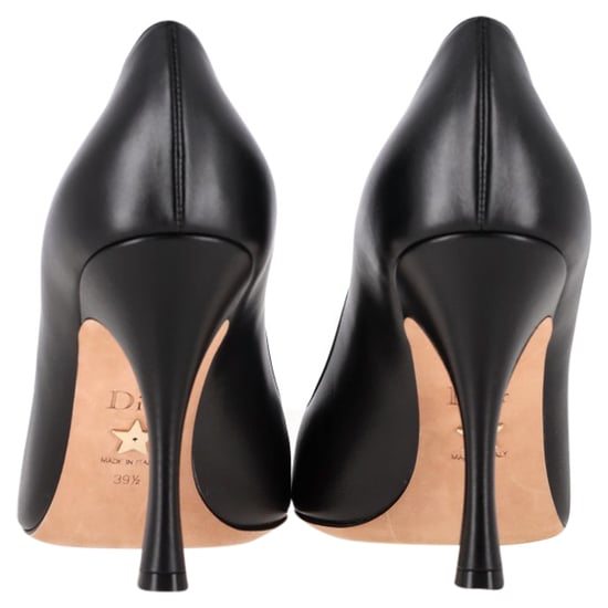 Christian Dior Vierkante Neus Pumps in Zwart Leer - Image 5