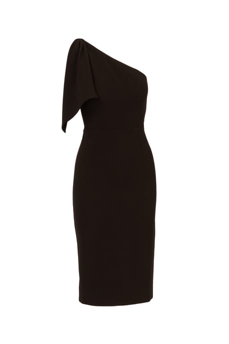 One Shoulder Bow Midi Dress - Image 4