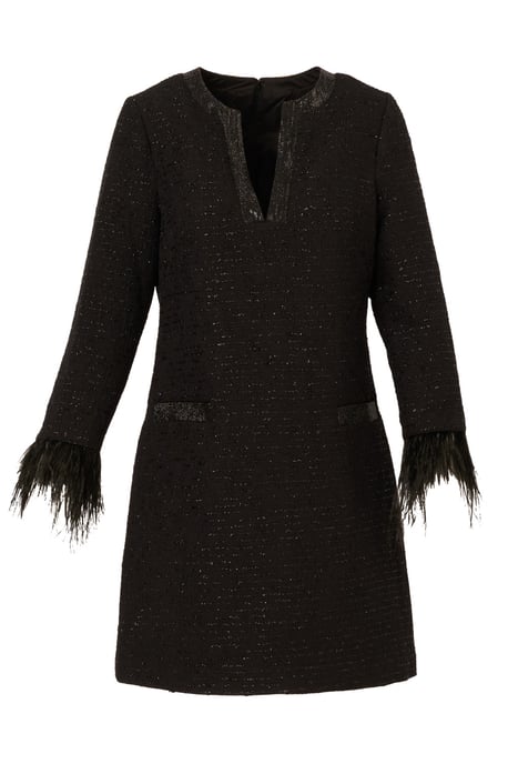 Boucle Jacquard Cocktail Dress - Image 4