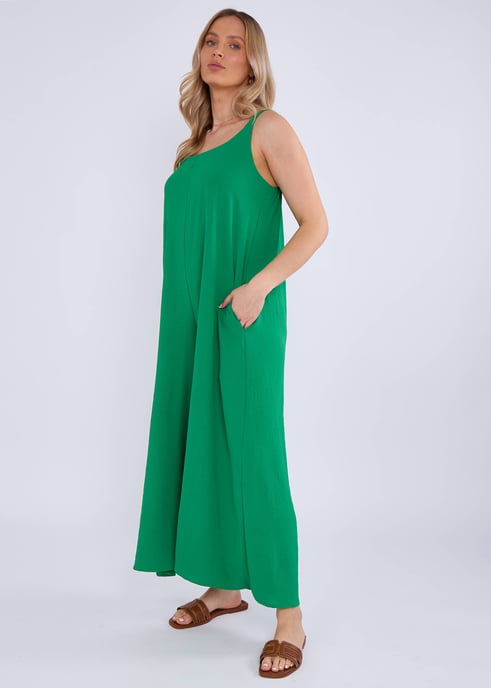 Green Air Flow Strappy Wide leg Jumpsuit - Image 4