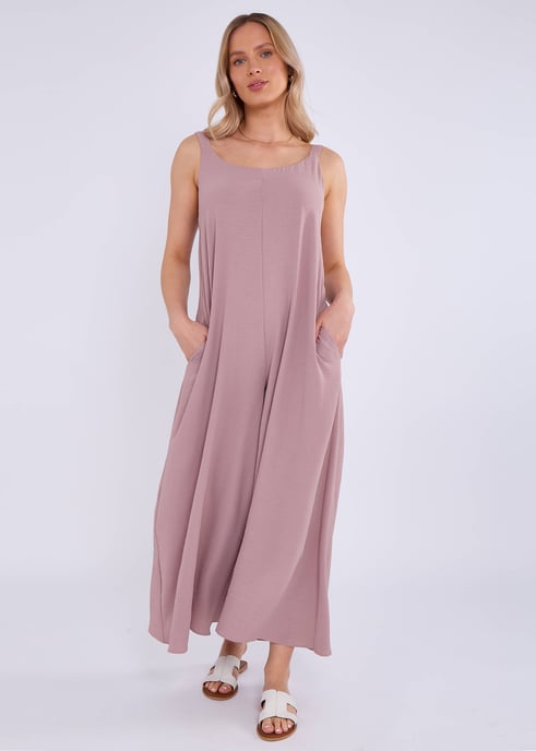 Mink Air Flow Strappy Jumpsuit med vida ben - Image 1