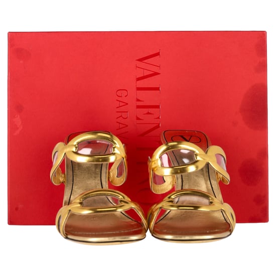 Valentino Chain 1967 110mm Muiltjes in Gouden Leer - Image 2