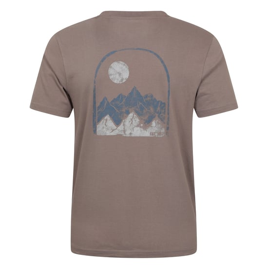 Mountain Warehouse Heren Bergtoppen T-Shirt (Donker Beige) - Image 2