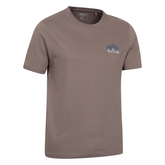 Mountain Warehouse Heren Bergtoppen T-Shirt (Donker Beige) - Image 3