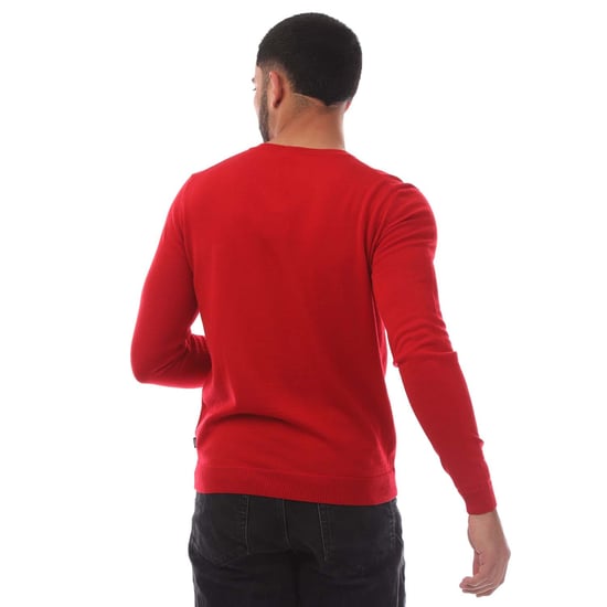 Men's Boss Batisse-E V-Neck Sweater in Red - Image 3