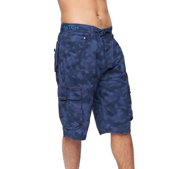 Crosshatch Mens Hanwhere Camo Cargo Shorts (Navy) - Image 4