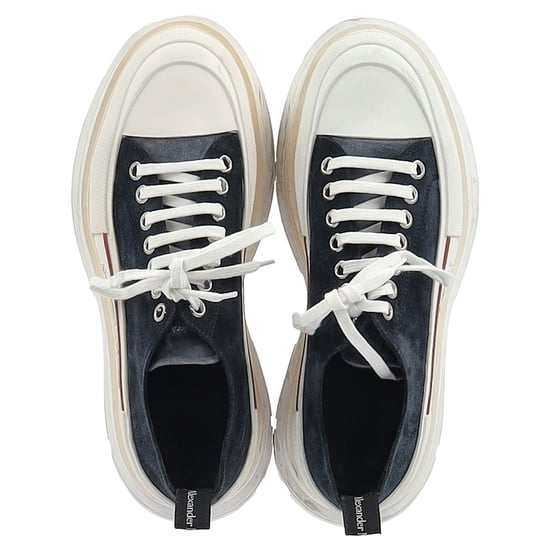 Alexander Mcqueen Tread Slick Sneakers in Black Suede - Image 3