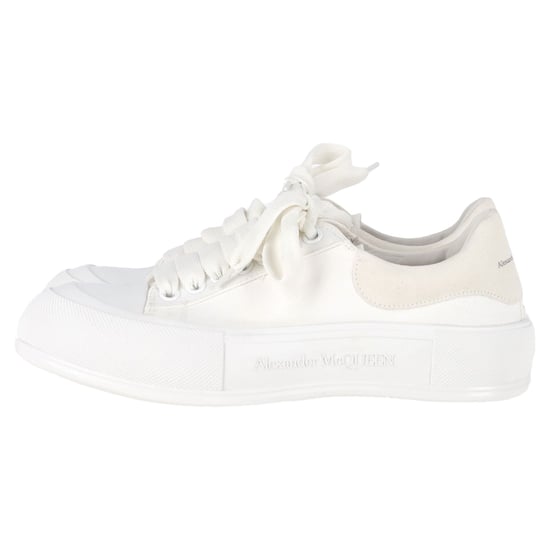 Alexander McQueen Deck Skate Plimsoll Sneakers in Witte Canvas - Image 2