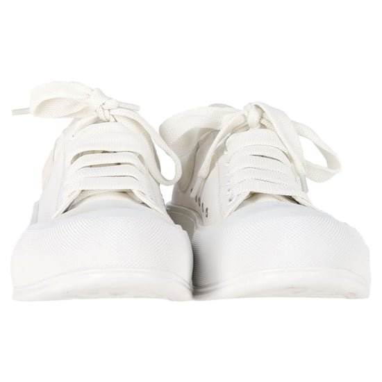 Alexander McQueen Deck Skate Plimsoll Sneakers in Witte Canvas - Image 3