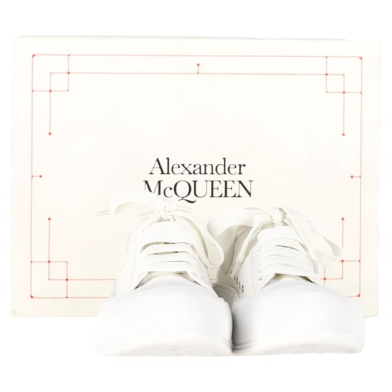 Alexander McQueen Deck Skate Plimsoll Sneakers in Witte Canvas - Image 4
