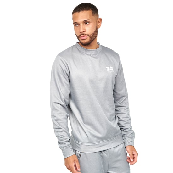 Crosshatch Mens Langtons Crew Neck Track Top (Charcoal) - Image 1