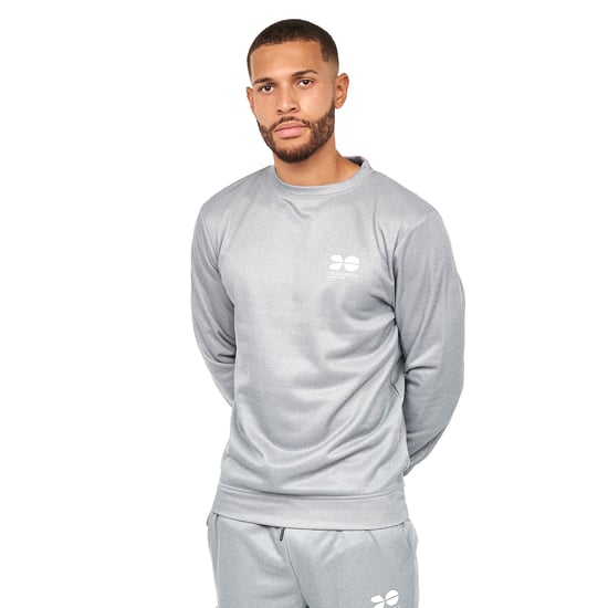 Crosshatch Mens Langtons Crew Neck Track Top (Charcoal) - Image 3