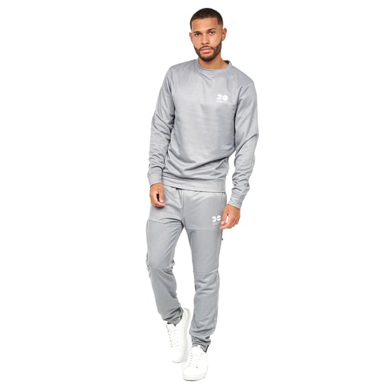 Crosshatch Mens Langtons Crew Neck Track Top (Charcoal) - Image 4