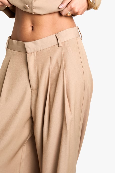Tailored Pleated Wide Leg Trousers - Image 4