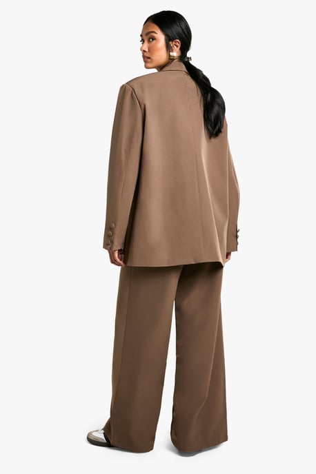 Woven Tailored Wide Leg Trousers - Image 2