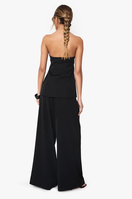 Tailored Pleated Wide Leg Trousers - Image 2
