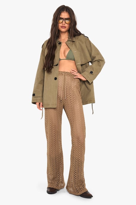 Crochet Wide Leg Beach Trouser - Image 3