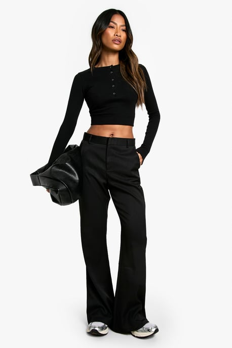 Woven Tailored Flare Trouser - Image 1