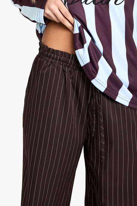 Pinstripe Drawstring High Waisted Trouser - Image 4
