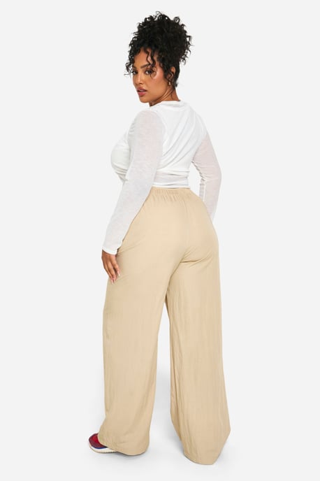 Plus Nylon Wide Leg Trouser - Image 2