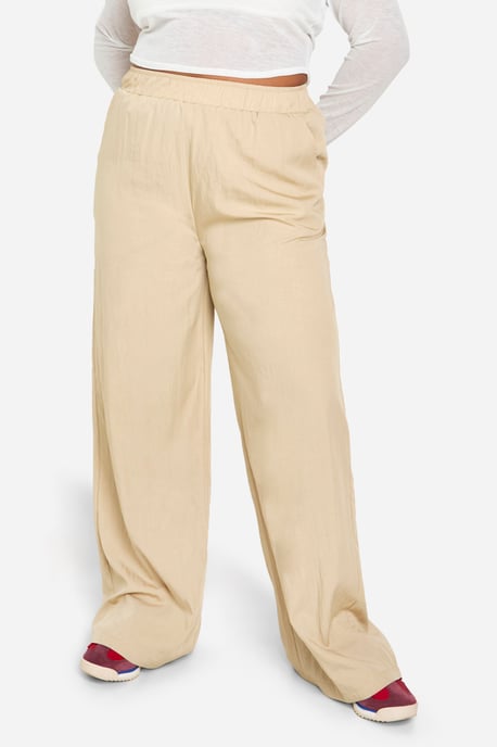 Plus Nylon Wide Leg Trouser - Image 4