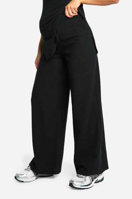 Maternity Soft Rib Wide leg Trousers - Image 4