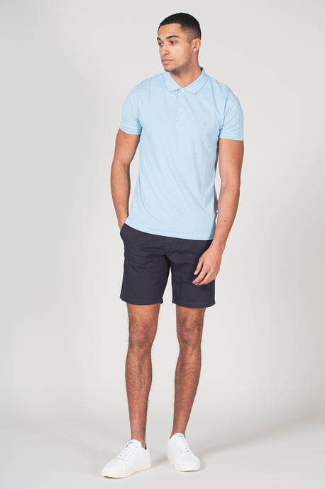 Navy Cotton Chino Shorts - Image 3